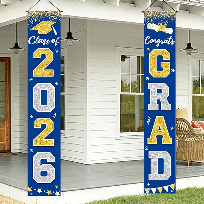 Graduation Decorations 2026, Graduation Banner Class of 2026, Congrats Grad by LINHAXM
