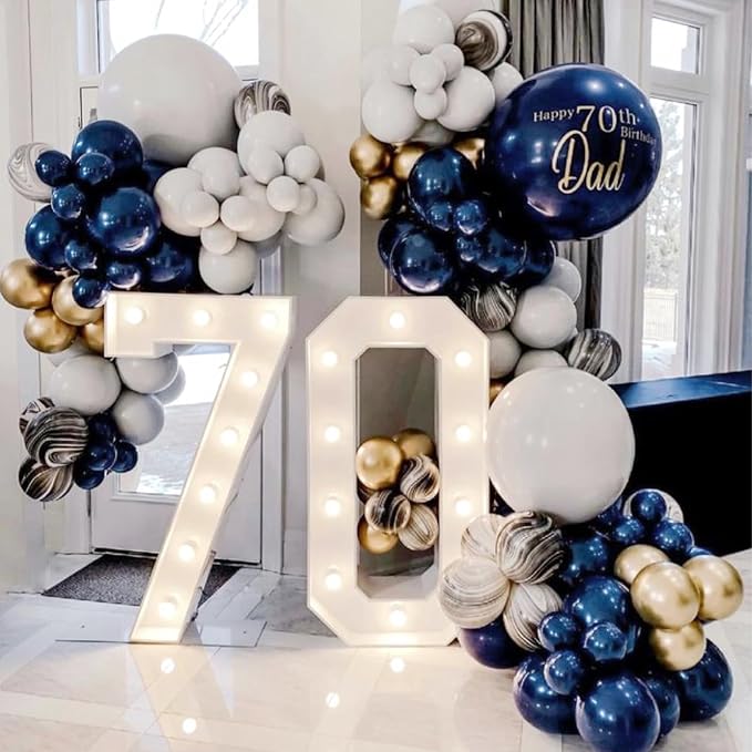 Awenztech 122pcs Navy Blue Balloons, 18 12 10 5 inch Navy Blue Balloons - Image 6
