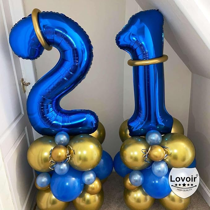 Navy Blue 23 Number Balloons, 40 Inch Giant Number 23 Balloons Foil Mylar - Image 5