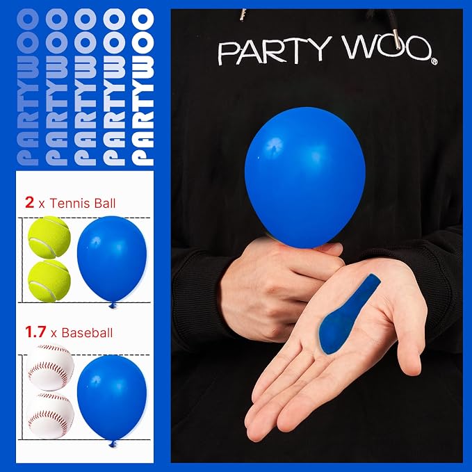 PartyWoo Royal Blue Balloons 50pcs Dark Blue Balloons 5 Inch | Wedding Baby - Image 3