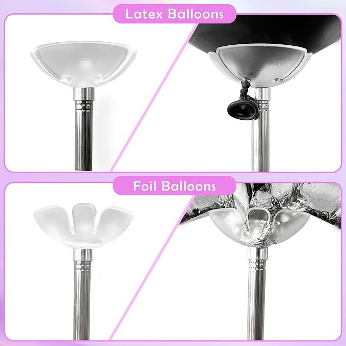 TekXYZ Telescoping Balloon Stand Set of 4, 1.5-7FT Adjustable Height | Sturdy & - Image 3