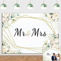 Mr & Mrs White Floral Bridal Shower Backdrop Mr Mrs Wedding Theme Photo by Qian