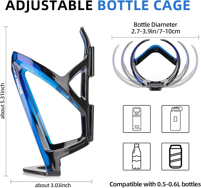 ROCKBROS Bike Water Bottle Holder Ultra-Light Bicycle Bottle Cages - Image 2
