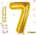 40 inch Number Balloon 0-9 Gold Large Number 7 Balloons, Digital Balloons by Smlpuame