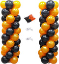 100Pcs Orange and Black Column Tower Balloons by MOXMAY