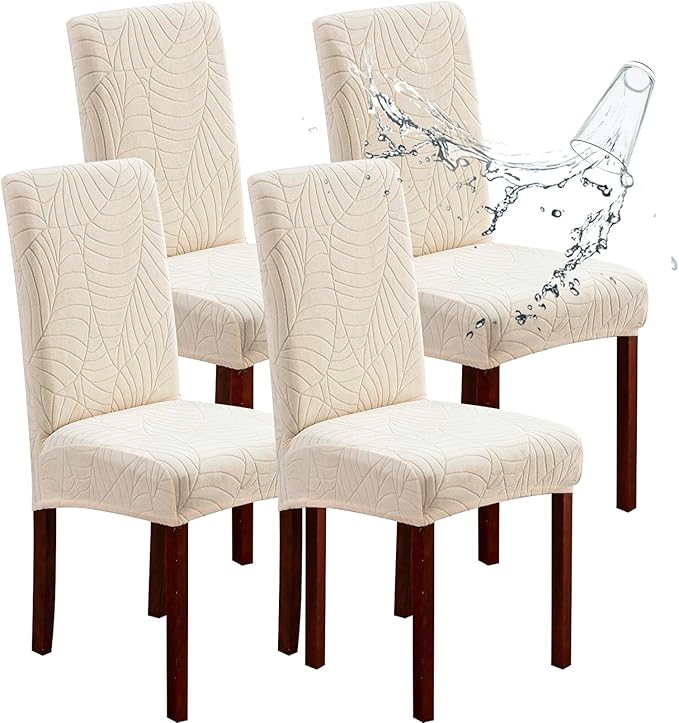 Waterproof Dining Chair Covers Set of 4 Parsons Chair Slipcovers | Double by Genina