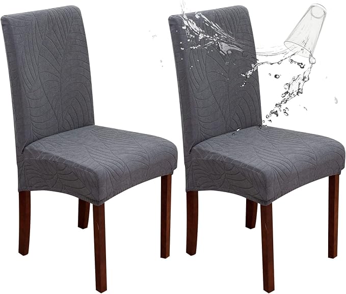 Waterproof Dining Chair Covers Set of 2 Parsons Chair Slipcovers | Double by Genina