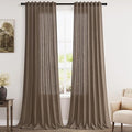 Extra Long Light Brown Curtains 2 Panels 102 Inches Long by Nanspring