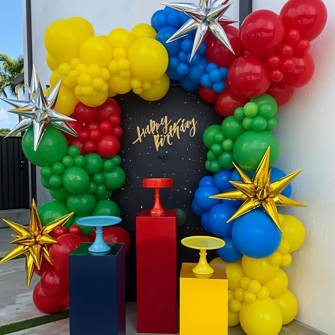 Red Yellow Blue Balloons Garland Kit, Carnival Circus Balloon Arch - Image 5