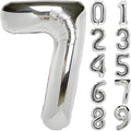Number Balloons Silver Party Balloon by United-UnicornsParty