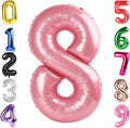 40 Inch Pastel Pink Number 8 Balloon, 8th Birthday Party Decorations | 40 Inch by Hadoife