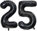 40 Inch Black 25 Number Balloons Giant Jumbo Huge 25 or 52 Foil Mylar Helium by LHOAVWE
