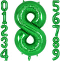 Dark Green Number 8 Balloon 40 Inch, Big Large Foil Helium Number Balloons by AIQINHU