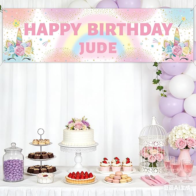 Lonfliness Personalized Birthday Banner Happy Birthday Party Decor Custom DIY - Image 5