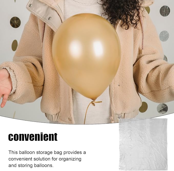 STOBAZA 5pcs Large Capacity Balloon Storage Bags Plastic Balloon Pouches - Image 8