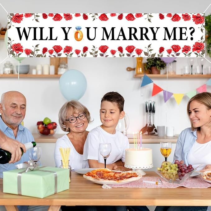 Will You Marry Me Banner Wedding Decor Banner Decorations Hanging Sign | - Image 4