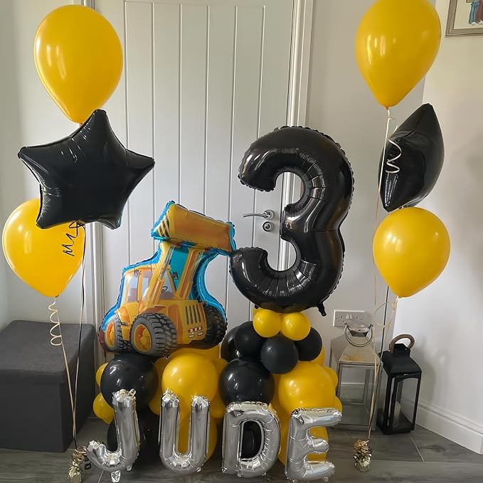 Black 2 Balloon Number, 40 Inch Number 2 Balloon Large Black 2 Foil Mylar - Image 4