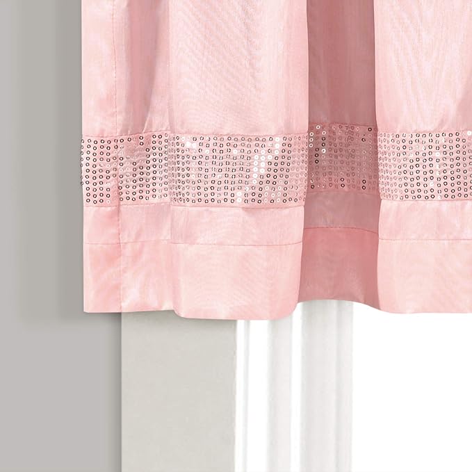 Lush Decor Night Sky Sequins Valance, Blush & Silver - Image 5