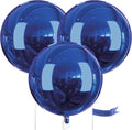 PartyWoo Navy Blue Large Round Giant 4D Jumbo Foil Balloons 3pcs 50 Inch | 50 by PartyWoo