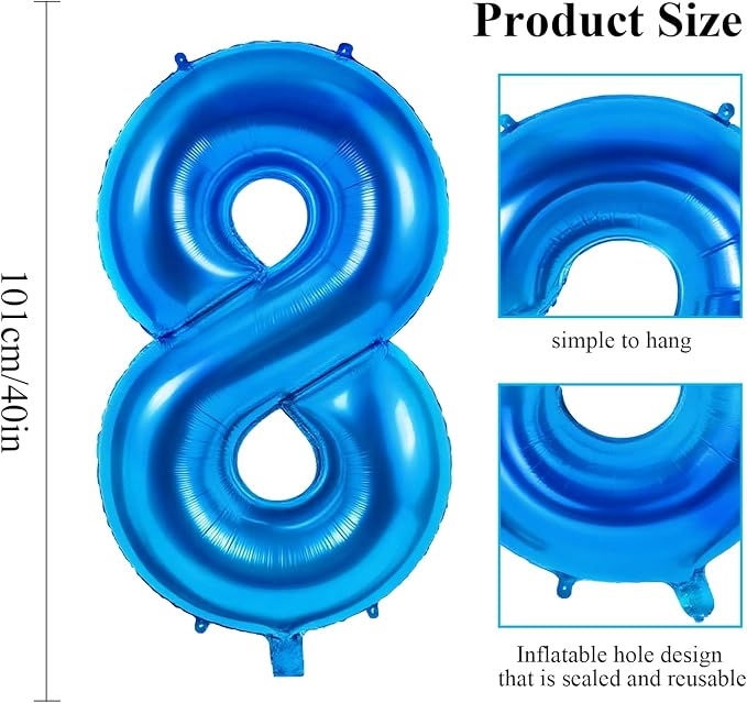 Number 88 Balloons for 88th Birthday Party Decorations, 0-100 Large No.88 - Image 2