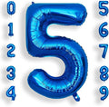 AULE 40 Inch 5 Blue Balloon Number Foil 0-9 Birthday Big Numbers | Birthday by AULE