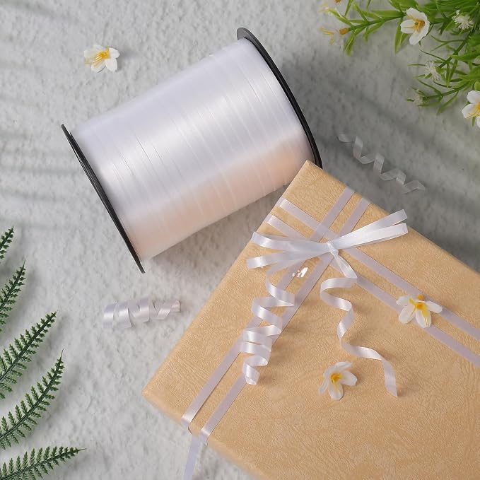 500 Yards White Curling Ribbon, 1/5 Inch Wide Balloon String Ribbons - Image 4