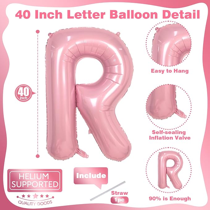 40 Inch Pastel Pink BRIDE Balloons Bachelorette - Image 2
