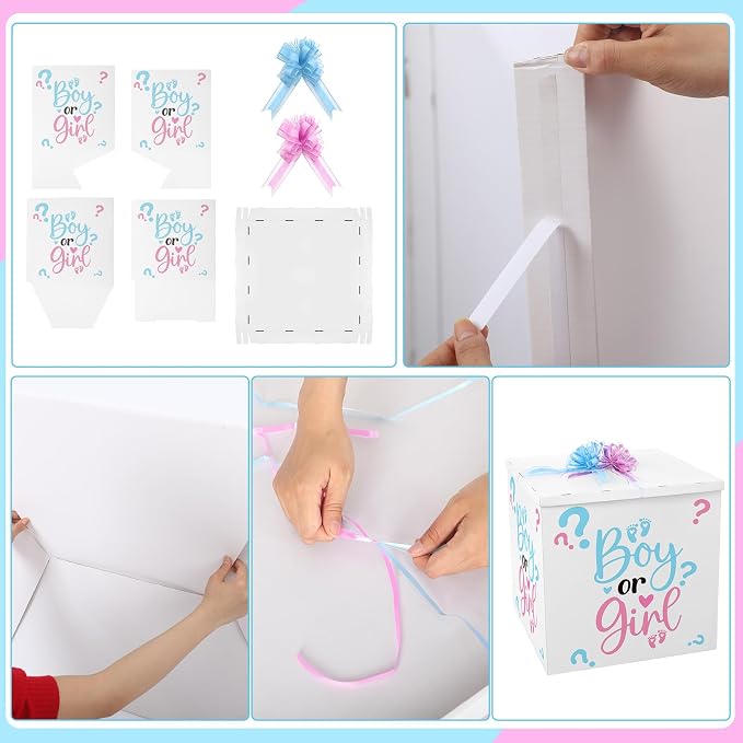AmazingSpark 28in Giant Gender Reveal Gift Box - Image 3