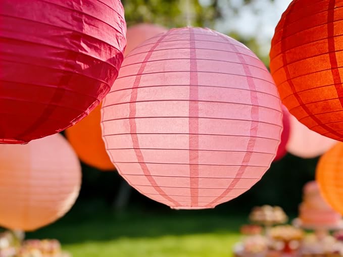 Vivid Color Paper Lanterns Set - Image 5