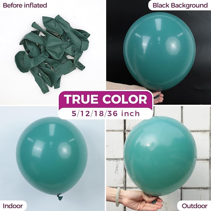 Bezente Slate Blue Latex Boho Party Helium Balloons 100 Pack 12 inch | Dusty - Image 2