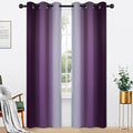 Yakamok Ombre Curtains Purple and Greyish White by Yakamok