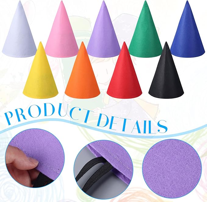 Crayon Gnome Hats Felt Conical Dwarf Cap - Image 3
