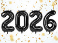 2026 Number Black Balloons 40Inch Balloon by Mluchee