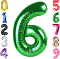 40 Inch Green Number 6 Balloon Birthday Party Decorations by Hadoife