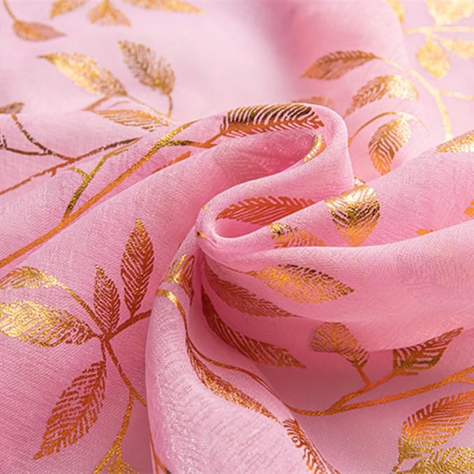 Sutuo Home Pink Sheer Curtains 63 Inch Length 2 Panels Set, Privacy Voile - Image 3