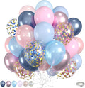 Pink and Blue Balloons by Saxuxu