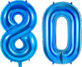 Number 80 Balloons for 80th Birthday Party Decorations, 0-100 Large No.80 by Joycard