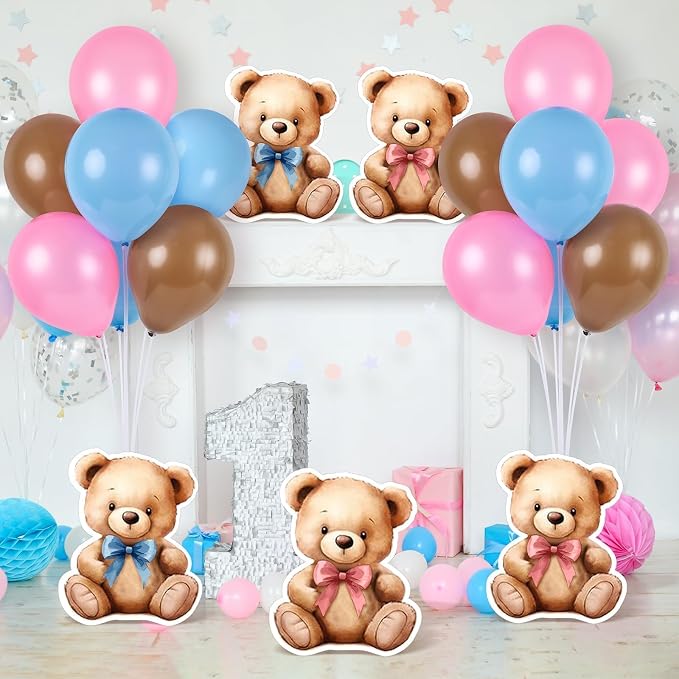 12 Sets Bear Balloon Stand Kit for Table Bear Baby Shower Centerpieces for - Image 6