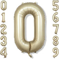Metallic Gold Number 0 Balloons 40 Inch, Large Champagne Number Balloons 0-9 Set by Isndare