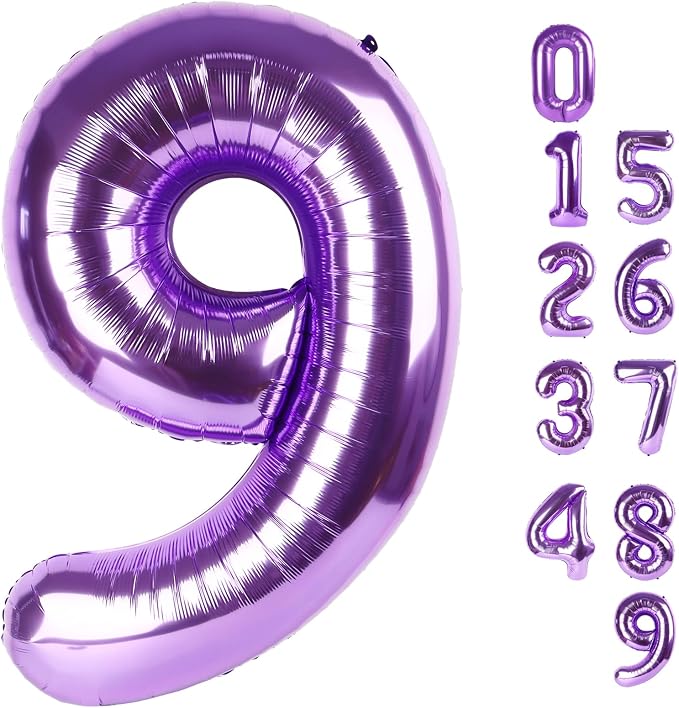 Number 9 Balloons 40 Inch for 9 19 Birthday Party Decorations, by Mluchee