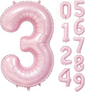 40 Inch Pink Number 3 Foil Balloon by Unknown