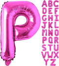 Hot Pink Letter P Balloons, P Letter Balloon 40 Inch Foil P Balloon | Hot Pink by BBPOOL