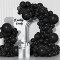 Ouddy Party 129Pcs Black Balloons Different Sizes 18 12 10 5 Inch, Latex by OuddyParty