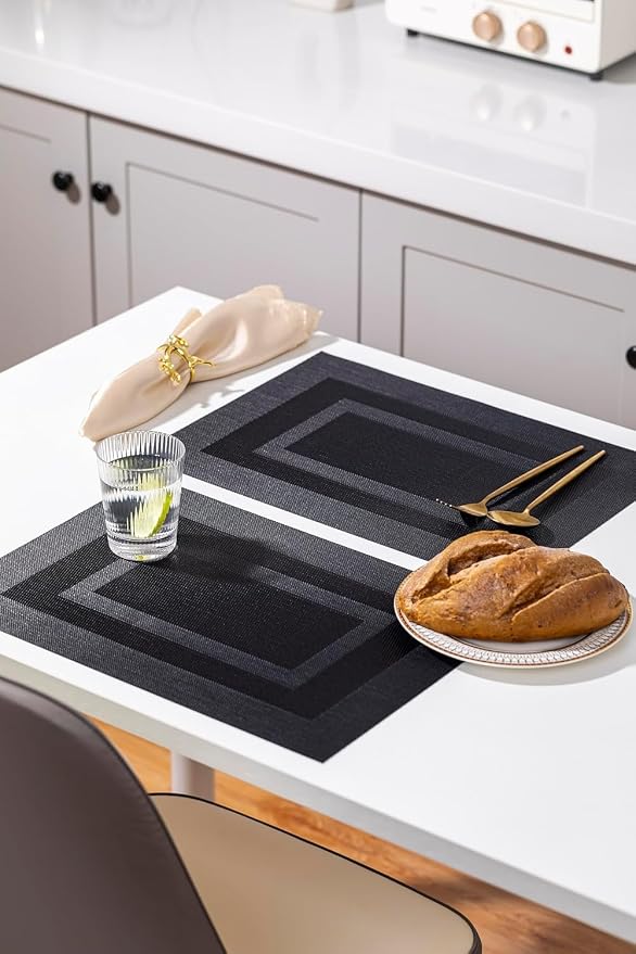 LEXMORE PlaceMats Set of 12 Vinyl/Plastic Woven Place Mats - Image 6