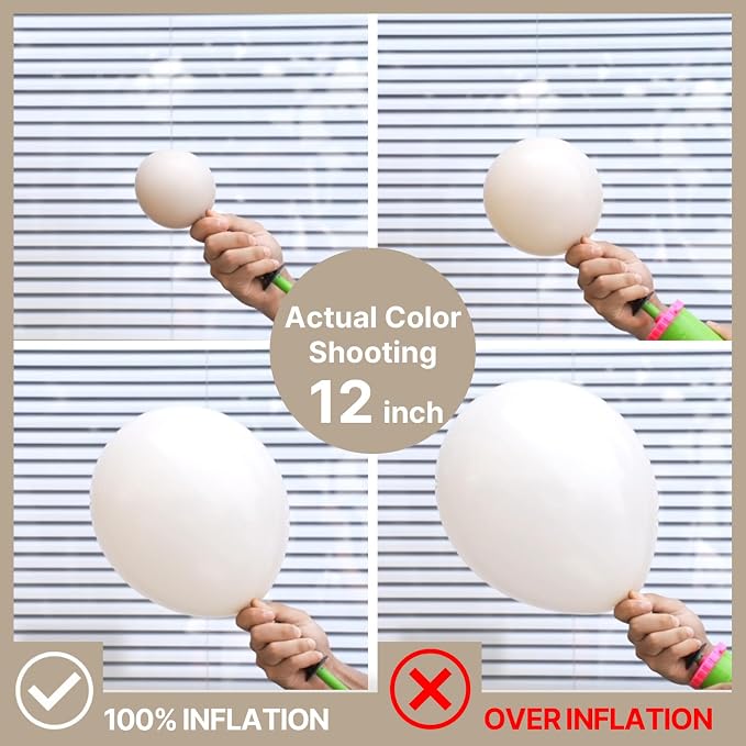 PartyWoo White Balloons 50pcs Sand White Beige Cream Ivory Boho Neutral | 12 - Image 4