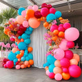 Hot Pink Blue Orange Balloon Garland by LUXURparty