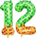40 Inch Pixel Foil Number 12 Balloon by TNCDJKPA