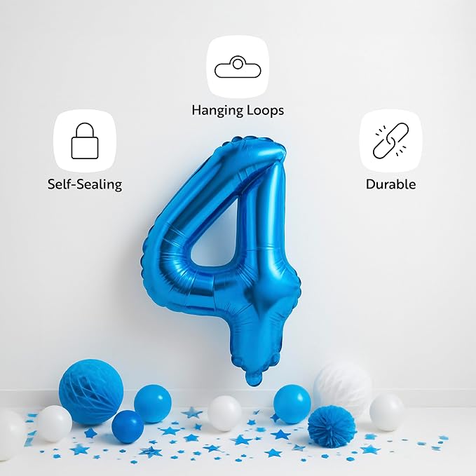 Restaurantware-Balloonify 16 Inch Number Balloon, 1 Digital Party Balloon - Image 4