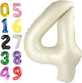 3 Number Balloons Cream 40 Inch Foil Balloon by Argthjy