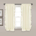 Lush Decor Reyna Ruffle Window Curtain Panel Set, Ivory by LushDecor